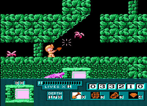 NES:Nintendo:Famicon:FCE:Digger T. Rock: Legend of the Lost City:Milton Bradley Ltd.:Rare Ltd.:Dec, 1990: