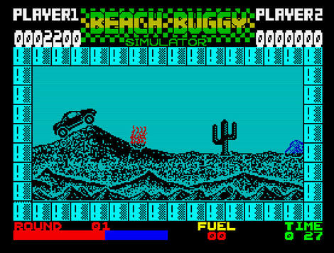 ZX:Spectrum:Sinclair:FUSE:Beach Buggy Simulator:Sysoft:1988